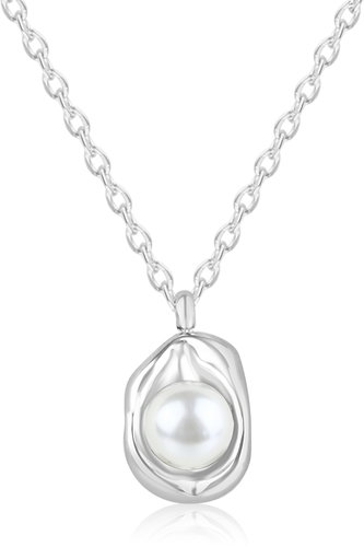 Meucci Adjustable Necklace with Inset Pearl - Necklace - Main image