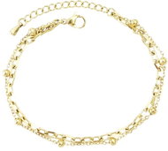 Meucci Dvojitý nastavitelný náramek Anker s kuličkami, gold - Bracelet