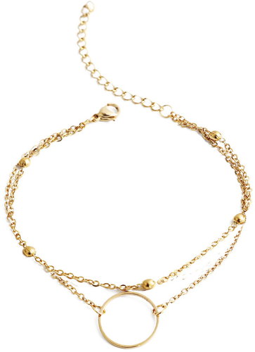 Meucci Double Adjustable Ring Bracelet, Gold - Bracelet - Main image