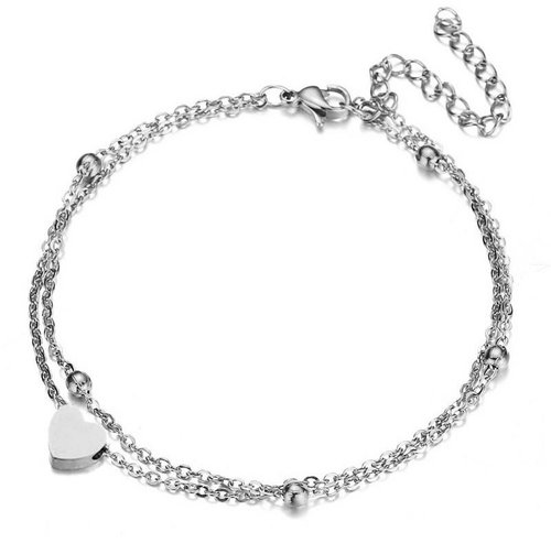 Meucci Double Adjustable Heart Bracelet with Beads - Bracelet - Main image