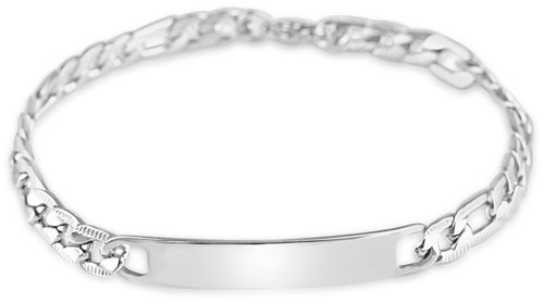 Meucci Figaro Bracelet with Plate 0.6cm - Bracelet - Main image