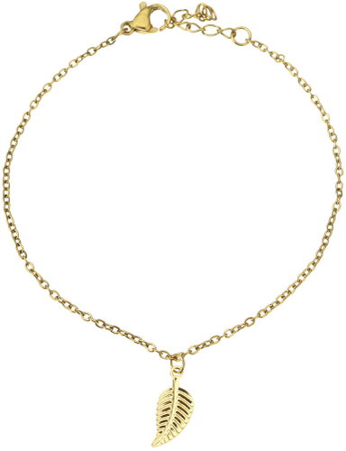 Meucci Adjustable Feather Bracelet, Gold - Bracelet - Main image