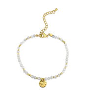 Meucci Nastavitelný náramek s kuličkami šedý, gold - Bracelet