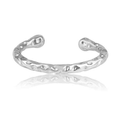 Meucci Open Bangle with Hammered Effect - Bracelet - Main image