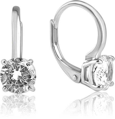 Meucci Elegance Silver Dangle Earrings with Zirconia (Ag 925/1000, 3g) - Earrings - Main image