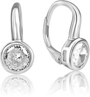 Meucci Stříbrné visací náušnice Zirkon (Ag 925/1000, 3 g) - Earrings