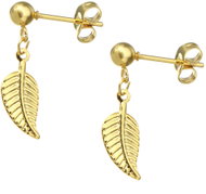 Meucci Visací náušnice Pírko gold - Earrings