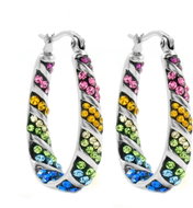 BRUNO Náušnice Duha s kamínky - Earrings