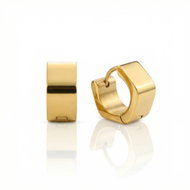 Meucci Náušnice Hranaté kroužky gold - Earrings