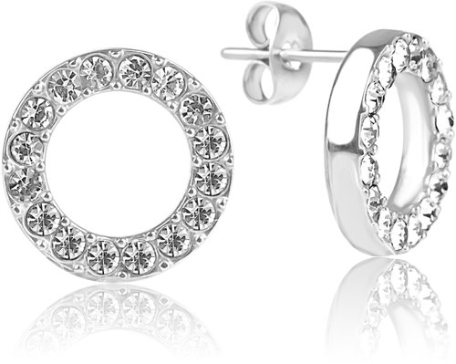 Meucci Náušnice Kroužek s kamínky - Earrings - Main image