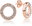 Rose Gold Hoop Earrings with Stones