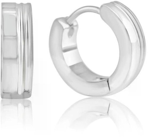 Meucci Náušnice Kroužky s dvojitou linkou - Earrings - Main image