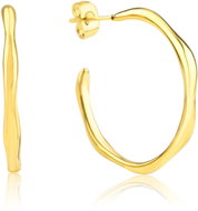 Meucci Náušnice Kroužky twist gold - Earrings