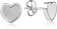 Meucci Náušnice Perleťové srdce II - Earrings