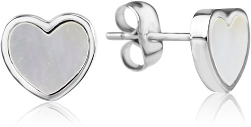 Meucci Náušnice Perleťové srdce II - Earrings - Main image
