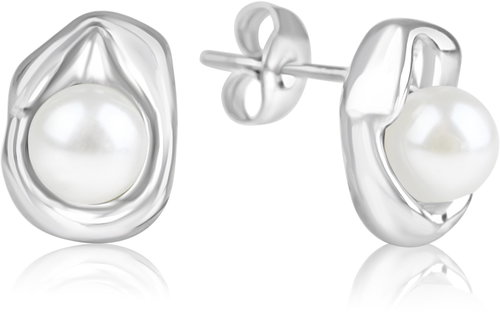 Meucci Náušnice Vsazená perla - Earrings - Main image