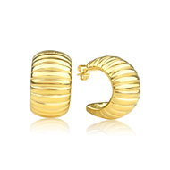 Meucci Náušnice Vzorovaný Měsíc gold - Earrings