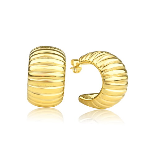 Meucci Náušnice Vzorovaný Měsíc gold - Earrings - Main image