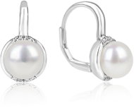 Meucci Stříbrné náušnice Říční Perly se zirkony II (Ag 925/1000, 3 g) - Earrings