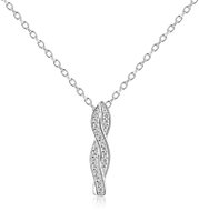 Meucci Stříbrný proplétaný přívěsek se zirkony, bez řetízku (Ag 925/1000, 3 g) - Charm