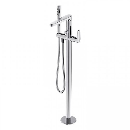 CERSANIT INVERTO Floor-standing bath mixer, chrome, black handle ( S951-287 ) - Tap - Main image