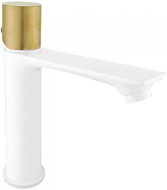 MEXEN Royo One basin mixer, white / gold ( 72201-25 ) - Tap