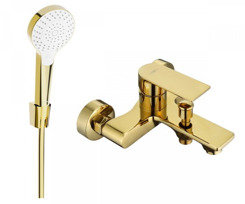 MEXEN R05 Royo bath mixer with shower set, gold (7223R05-50) - Tap - Main image