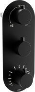 MEXEN Kai thermostatic mixer, shower / bath, 3 outlet, black ( 77603-70 ) - Tap
