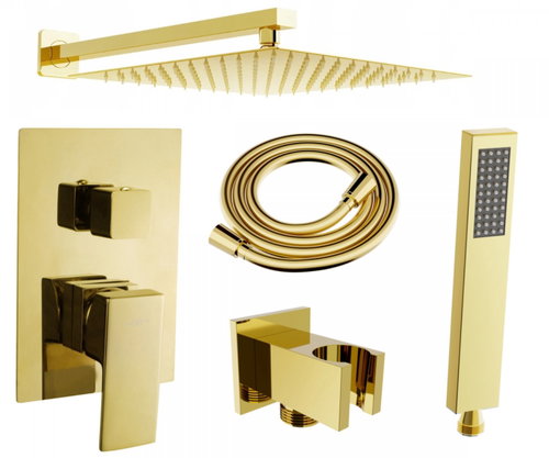 MEXEN Uno DR02 Shower set with concealed shower, gold (71435DR02-50) - Shower Set - Main image