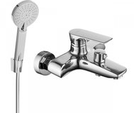 MEXEN Axel R40 bath mixer with accessories, silver (7383R40-00) - Tap