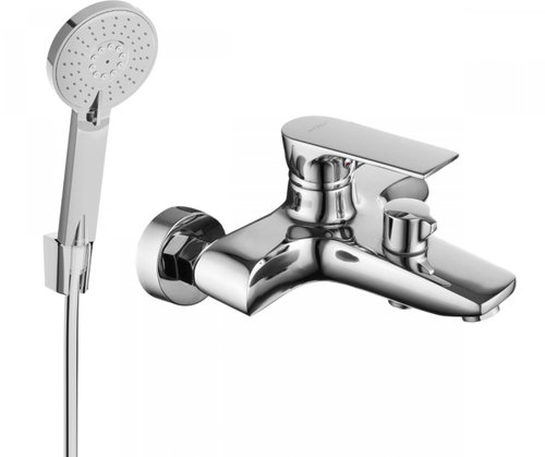 MEXEN Axel R40 bath mixer with accessories, silver (7383R40-00) - Tap - Main image