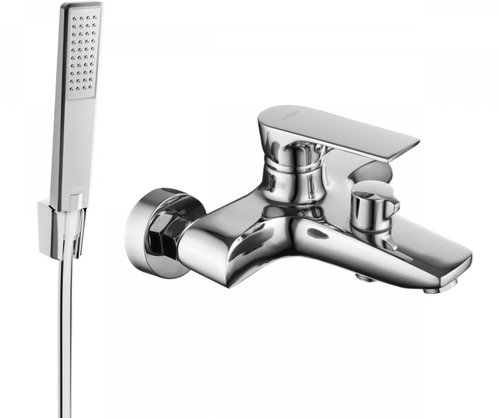 MEXEN Axel R72 bath mixer with accessories, silver (7383R72-00) - Tap - Main image