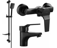 MEXEN Caro DF62 SET sprchová a umyvadlová baterie, černý (746604DF62-70) - Sprchový set