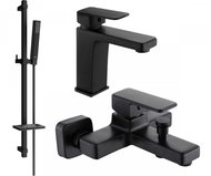 MEXEN Cetus DQ77 SET bath and basin mixer, black (744303DQ77-70) - Tap