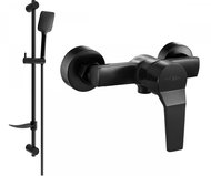 MEXEN Caro DF62 shower mixer with accessories, black (74664DF62-70) - Shower Set