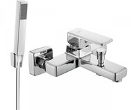 MEXEN Cetus R77 Set bath mixer with shower, silver (74433R77-00) - Tap