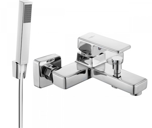 MEXEN Cetus R77 Set bath mixer with shower, silver (74433R77-00) - Tap - Main image