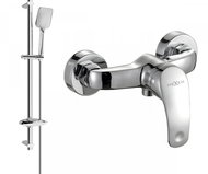 MEXEN Fabia DB62 shower mixer with accessories, silver (74654DB62-00) - Shower Set