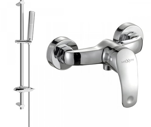 MEXEN Fabia DB72 shower mixer with accessories, silver (74654DB72-00) - Shower Set - Main image