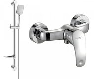MEXEN Fabia DF62 shower mixer with accessories, silver (74654DF62-00) - Shower Set