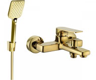 MEXEN Lynx R62 bath mixer with accessories, gold (74593R62-50) - Tap