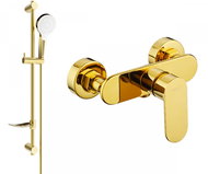 MEXEN Milo DF05 shower mixer with accessories, gold (7134R05-50) - Shower Set