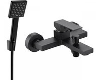 MEXEN Uno R45 bath mixer with accessories, black (7143R45-70) - Tap