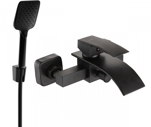 MEXEN Aries R62 bath mixer with shower, black (74483R62-70) - Tap - Main image