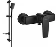 MEXEN Lynx DF62 shower mixer with accessories, black (74594DF62-70) - Shower Set