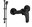 DB62 shower mixer with accessories, black (74654DB62-70)