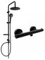 Shower Set MEXEN Erik Shower Column Including Slim Shower Thermostatic Faucet, Black (77105205-70) - Sprchový set