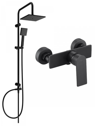 MEXEN Tord shower column including Alexa shower mixer, black (71240200-70) - Shower Set - Main image