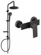 MEXEN Erik shower column including Alexa shower mixer, black (71240205-70) - Shower Set