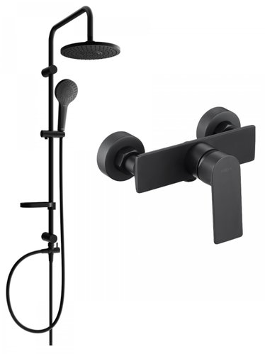 MEXEN Erik shower column including Alexa shower mixer, black (71240205-70) - Shower Set - Main image